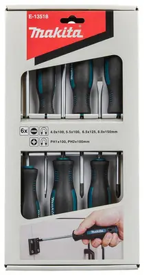 Makita SCHROEVENDRAAIERSET 6-DLG B PH/SL bij Gereedschappelijk