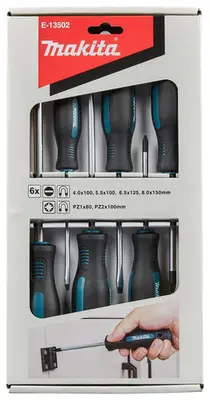 Makita SCHROEVENDRAAIERSET 6-DLG B PZ/SL bij Gereedschappelijk