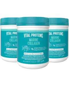 Marine Collageen – 3 x 221 g – Wild Gevangen Vis – Neutrale Smaak & Oplosbaar Poeder – Voordeelpakket - Vital Proteins bij Plent