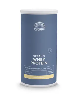 Mattisson Wei Whey Proteine Vanille 75% Bio bij Vitatheek