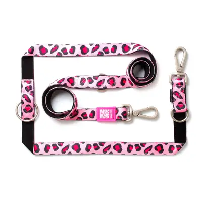 Max & Molly Multi-Function Hondenriem - Leopard Pink bij Medpets