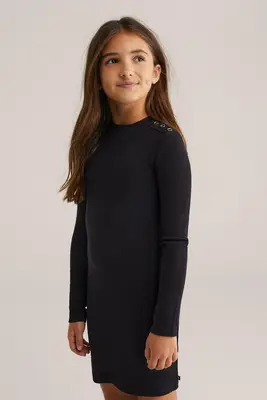 Meisjes jurk van ribstof bij WE Fashion