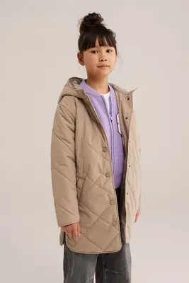 Meisjes licht gewatteerde waterafstotende jas bij WE Fashion