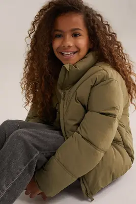Meisjes oversized gewatteerde jas bij WE Fashion