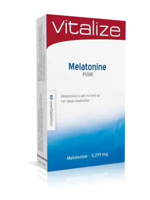 Melatonine Puur 0,299 mg (60 smelttabletten) bij Vitaminadviceshop