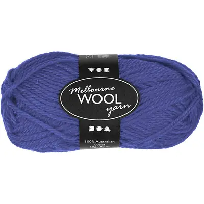 Melbourne wol blauw 50gr 92 meter bij Creaknutselen
