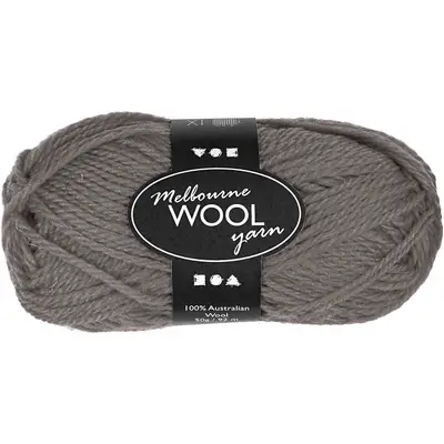 Melbourne wol grijs 50gr 92 meter bij Creaknutselen