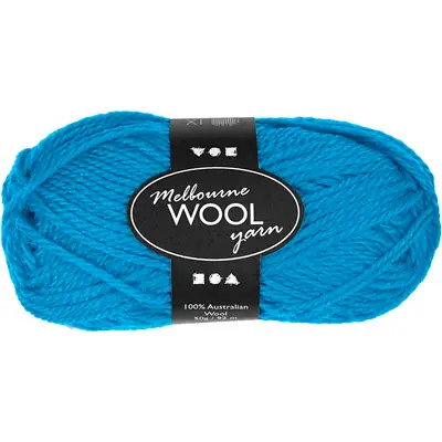 Melbourne wol licht blauw 50gr 92 meter bij Creaknutselen