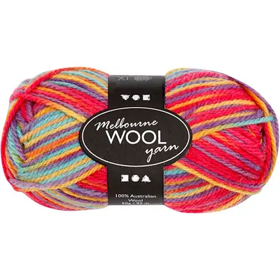 Melbourne wol mix rood 50gr 92 meter bij Creaknutselen