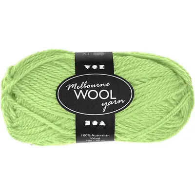 Melbourne wol neon groen 50gr 92 meter bij Creaknutselen