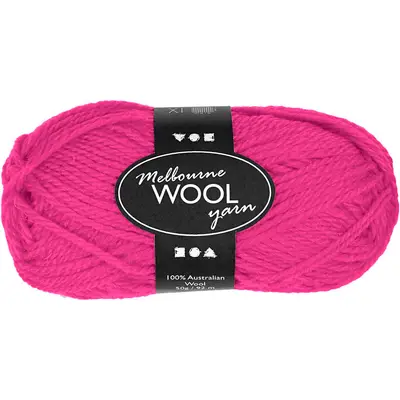 Melbourne wol neon roze 50gr 92 meter bij Creaknutselen