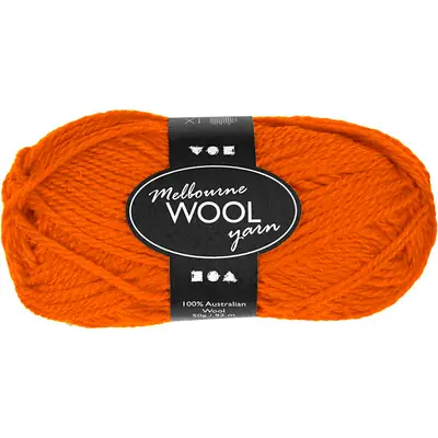 Melbourne wol oranje 50gr 92 meter bij Creaknutselen