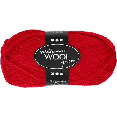 Melbourne wol rood 50gr 92 meter bij Creaknutselen