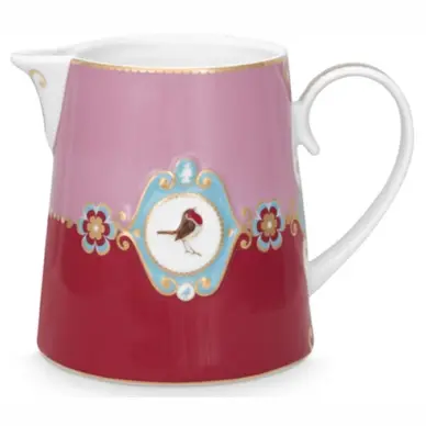 Melkkan Pip Studio Love Birds Medallion Red-Pink 270 ml (Set van 4) bij Kookexpert