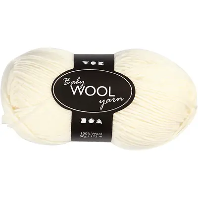 Merino wol baby garen creme 50gr 172 meter bij Creaknutselen