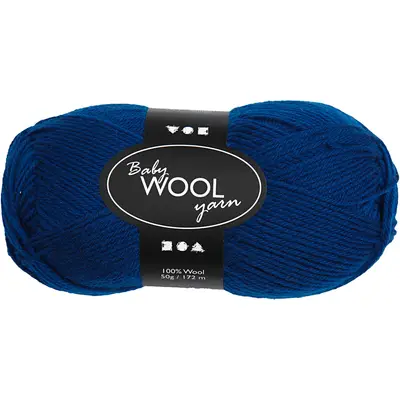Merino wol baby garen donker blauw 50gr 172 meter bij Creaknutselen