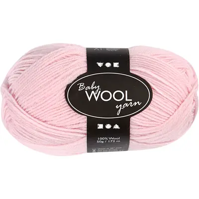 Merino wol baby garen licht roze 50gr 172 meter bij Creaknutselen