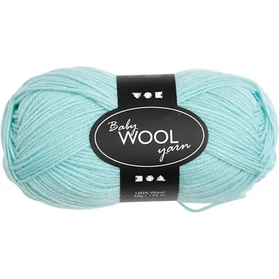 Merino wol baby garen mint groen 50gr 172 meter bij Creaknutselen