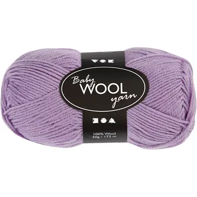 Merino wol baby garen paars 50gr 172 meter bij Creaknutselen