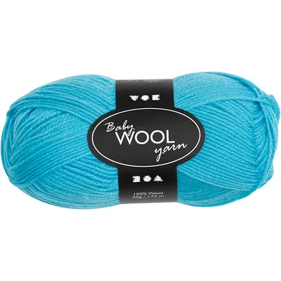 Merino wol baby garen turquoise 50gr 172 meter bij Creaknutselen