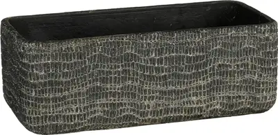 Mica Decorations plantenbak Siri grijs 28 x 14 x 10 cm bij Intratuin