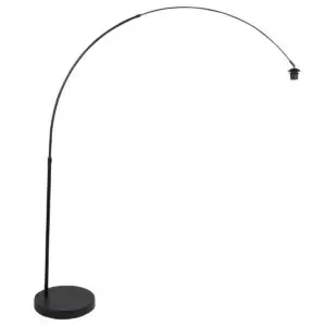 Minimalistische verstelbare zwarte booglamp Mexlite Flair bij Directlampen