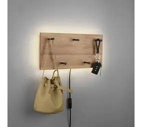 Mirrors and more Kapstok Romy LED 40 x 20 cm 5 haken Hout bij Lamponline