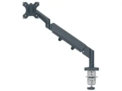 Monitorarm Leitz Ergo ruimtebesparend enkel donkergrijs bij DiscountOffice.nl
