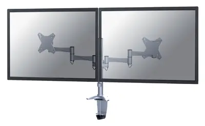 Monitorarm Neomounts D1330D 2x10-27" zilvergrijs bij KantoorArtikelen.nl