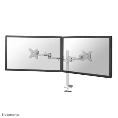 Monitorarm Neomounts D935DG 2x10-27" doorvoer zilvergrijs bij KantoorArtikelen.nl