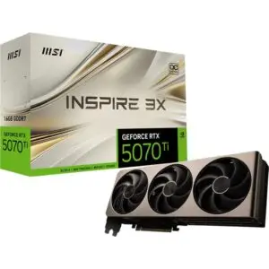 MSI GeForce RTX 5070 Ti INSPIRE 3X OC | 16GB GDDR7 | DLSS 4 | Videokaart | Nvidia GPU bij PConderdelen