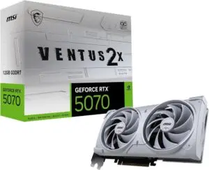 MSI GeForce RTX 5070 VENTUS 2X OC White | 12GB GDDR7 | DLSS 4 | Videokaart | Nvidia GPU bij PConderdelen
