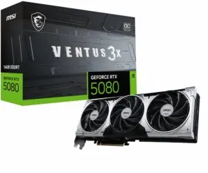 MSI GeForce RTX 5080 VENTUS 3X OC PLUS | 16GB GDDR7 | DLSS 4 | Videokaart | Nvidia GPU bij PConderdelen