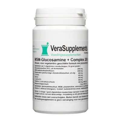 MSM-Glucosamine+ Complex Vegetarische Formule (200 gram) bij Vitaminadviceshop