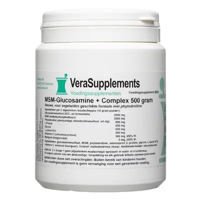 MSM-Glucosamine+ Complex Vegetarische Formule (500 gram) bij Vitaminadviceshop