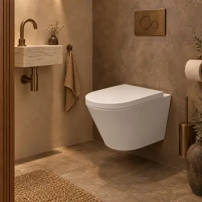 Mueller Afesta Junior toiletpot randloos met softclose zitting bij Sanitairkamer