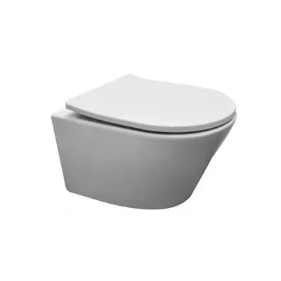 Mueller Afesta Junior wit randloos toilet inclusief dunne softclose zitting bij Sanitairkamer