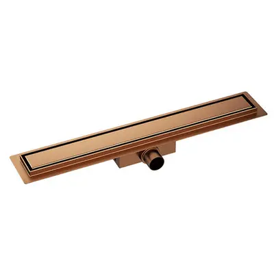 Mueller Bronzo douchegoot met tegelrooster en flens 80x7cm geborsteld brons bij Sanitairkamer