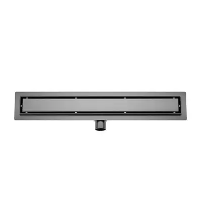 Mueller Ferro douchegoot met tegelrooster en flens 80x7cm gunmetal bij Sanitairkamer