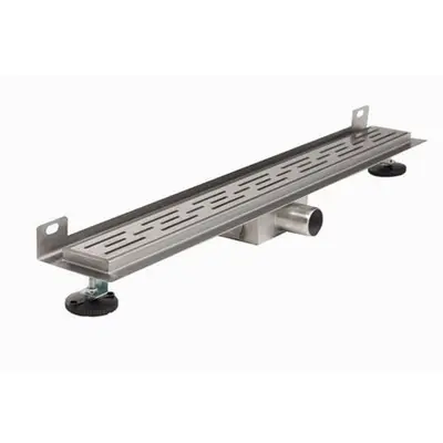 Mueller Luxa RVS douchegoot 90x7cm met muurflens bij Sanitairkamer