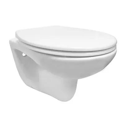 Mueller Pluto randloos toiletpot met zitting wit glans bij Sanitairkamer