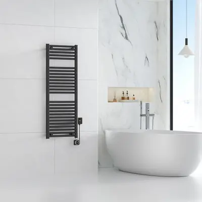 Mueller Stala elektrische radiator met Smart Wifi 45x118.5cm mat zwart 700W bij Sanitairkamer