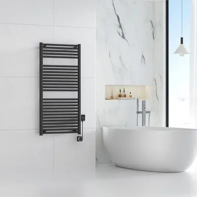 Mueller Stala elektrische radiator met Smart Wifi 60x118.5cm mat zwart 700W bij Sanitairkamer