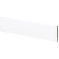 Muurplint MDF plintfolie wit 240x8x1,2cm bij Hubo