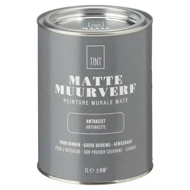 Muurverf Mat Antraciet bij Kwantum