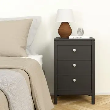 Nachtkastje Dallas Zwart - 44x71x39 cm bij Woonexpress