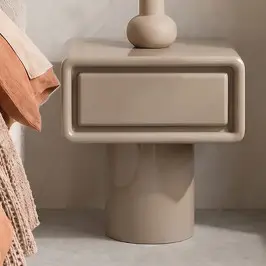 Nachtkastje hoogglans beige bij LUMZ