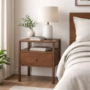 Nachtkastje Wende Walnootbruin - 45x55x35 cm bij Woonexpress
