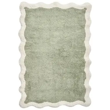 NANGAL - Badmat - Groen/Beige - 60 x 90 cm - Katoen bij Leen Bakker