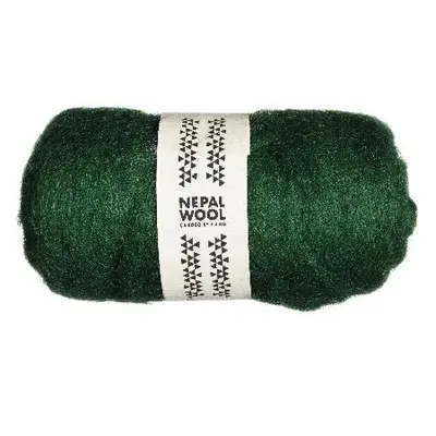 Nepal Wool lamswol - 50 gram - kerstgroen bij Pipoos